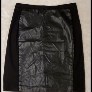 KUT leather front skirt